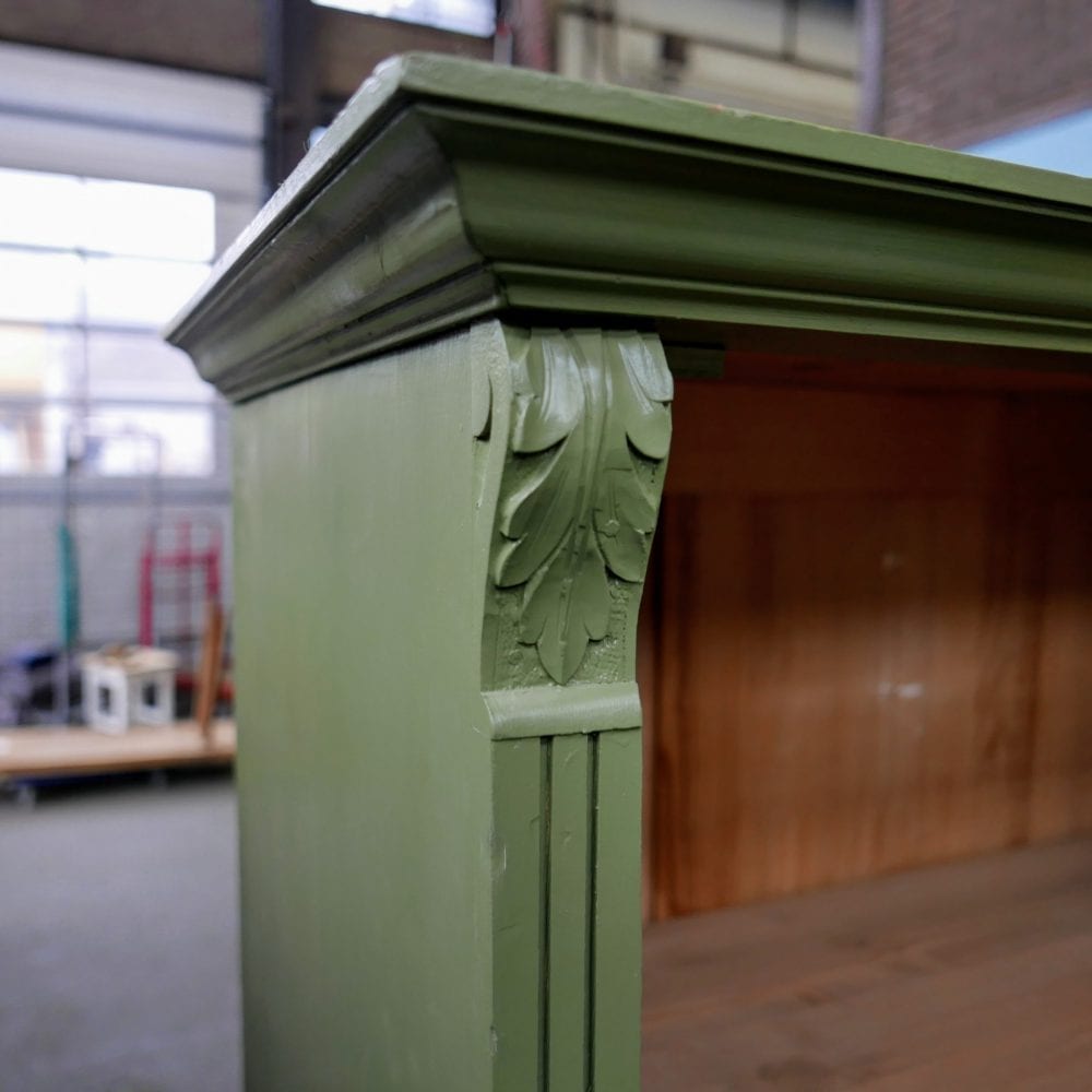 groene vitrinekast
