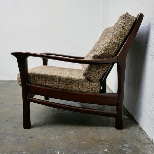 vintage houten fauteuil