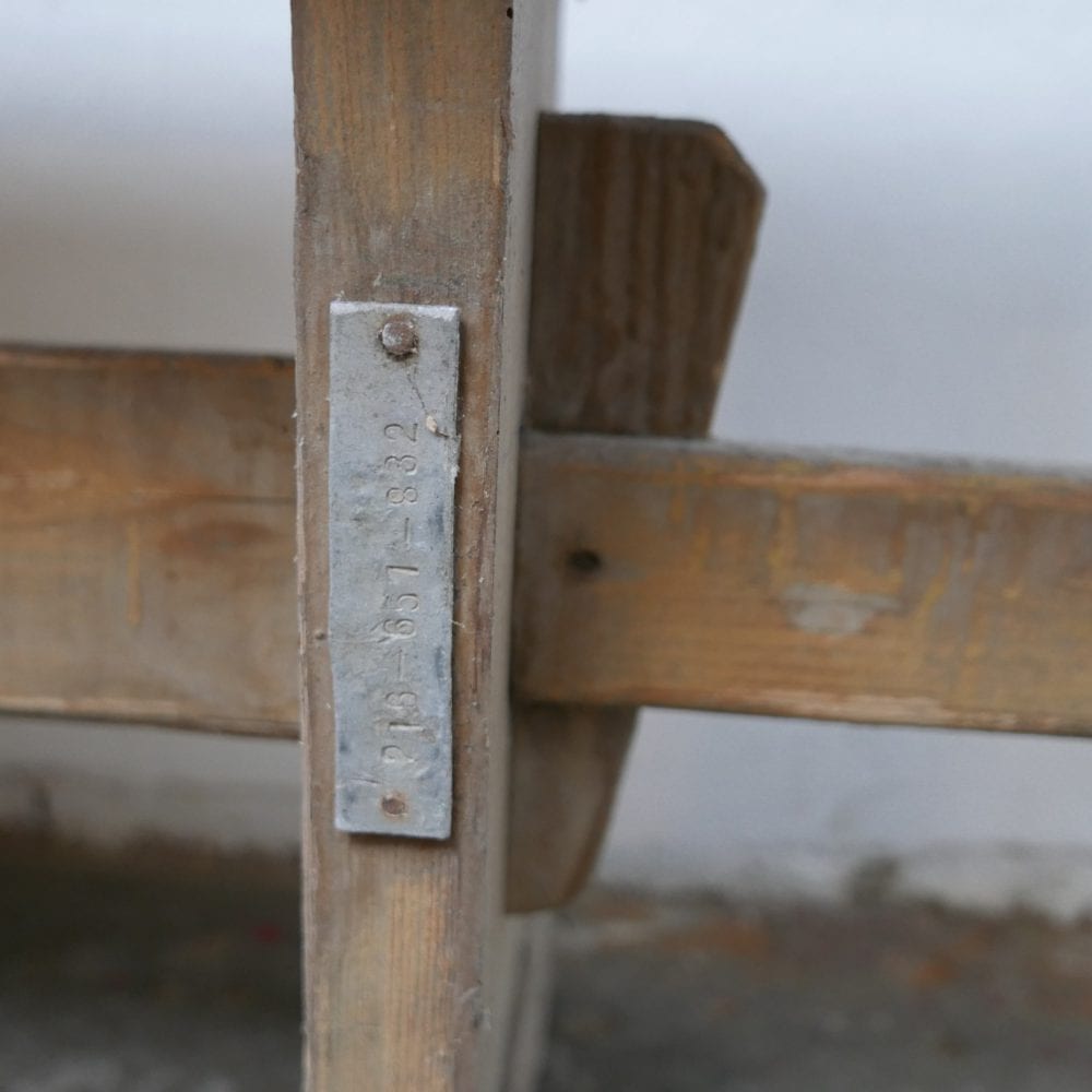 Houten bank met latjes
