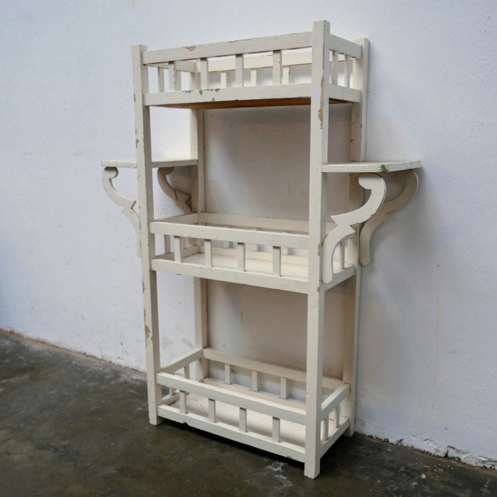 wit brocante planten kastje