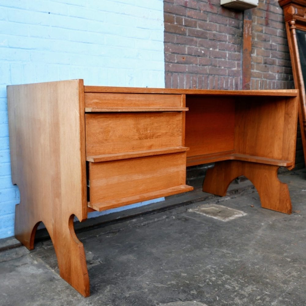 vintage houten bureau