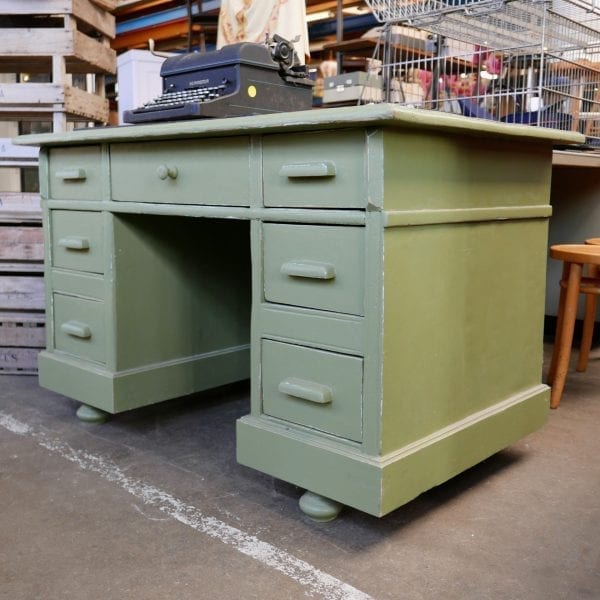 Groen houten bureau