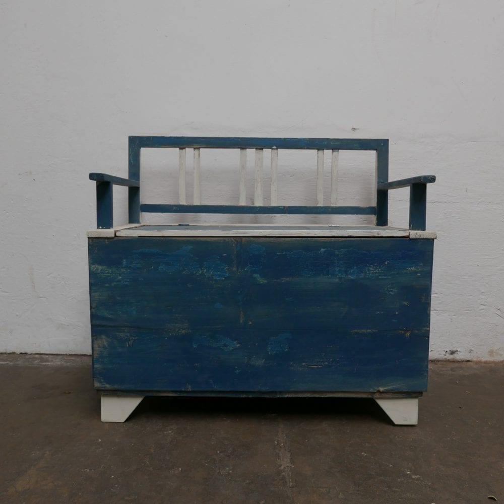 blauw-witte kinderbank