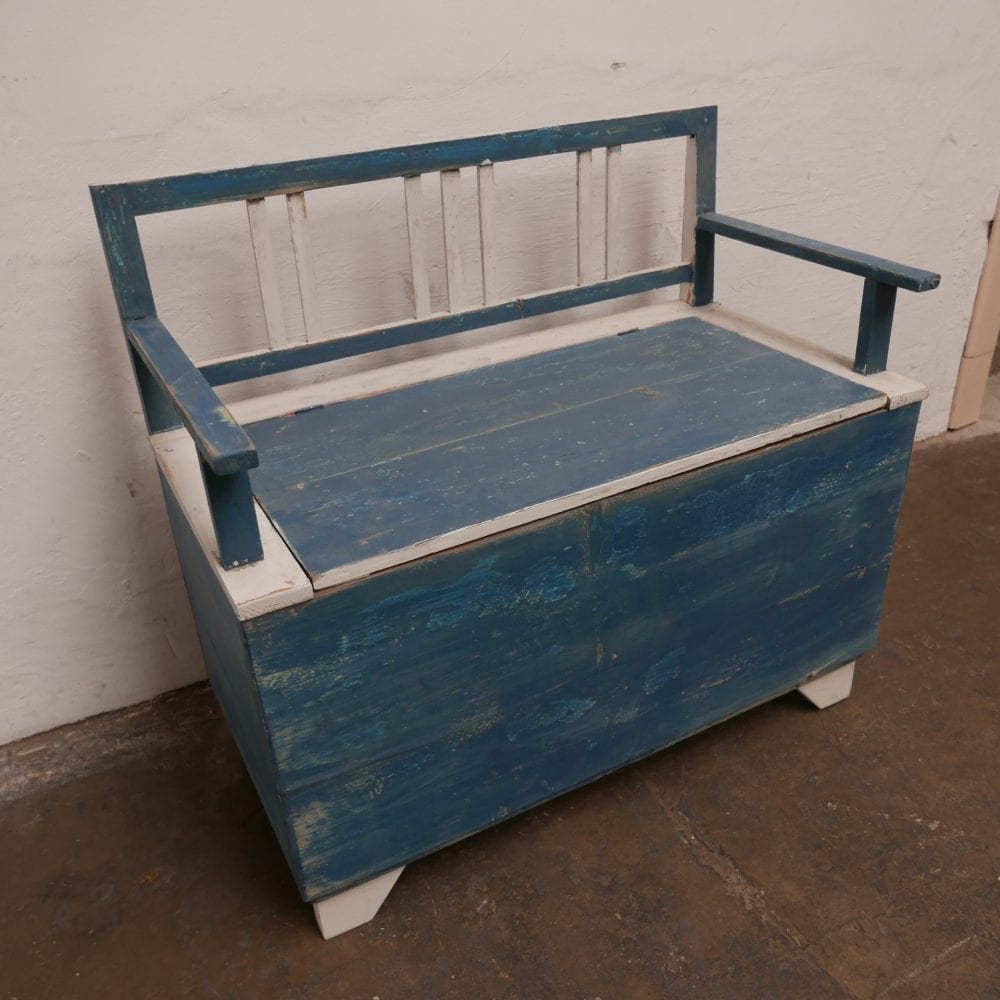 blauw-witte kinderbank