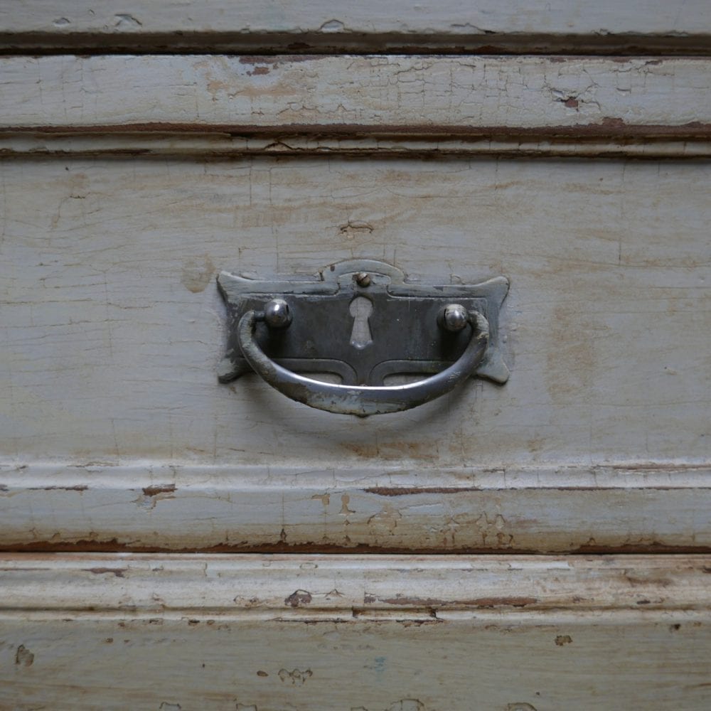 crème houten spiegelkast
