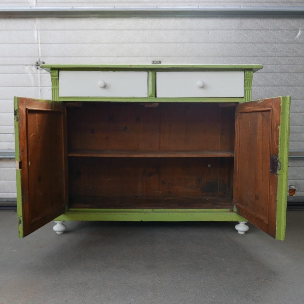 groen witte commode