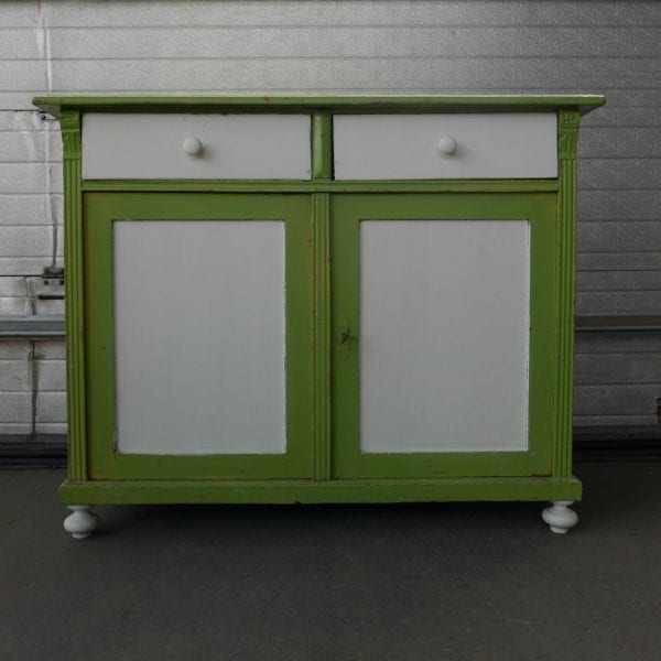 groen witte commode