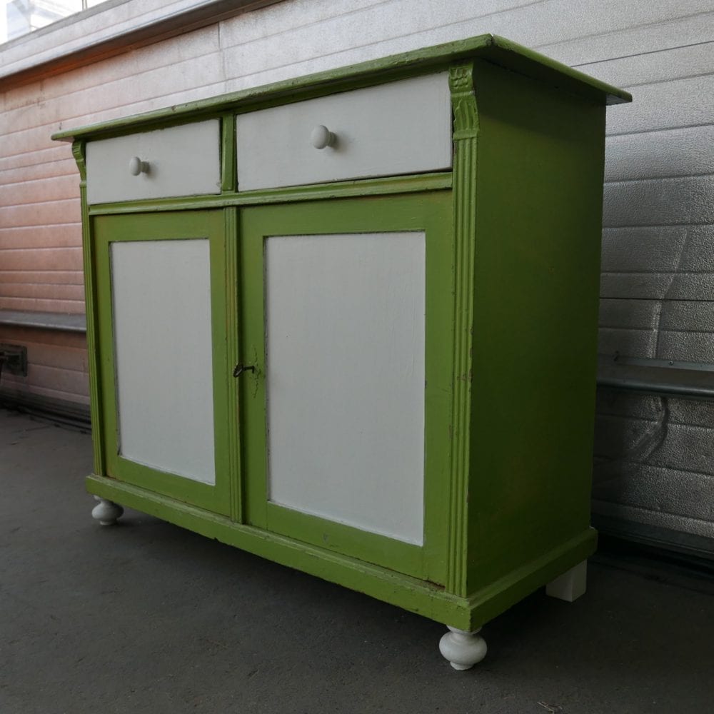 groen witte commode