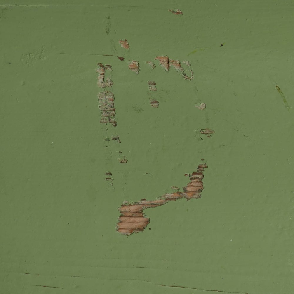groene houten hoekbank