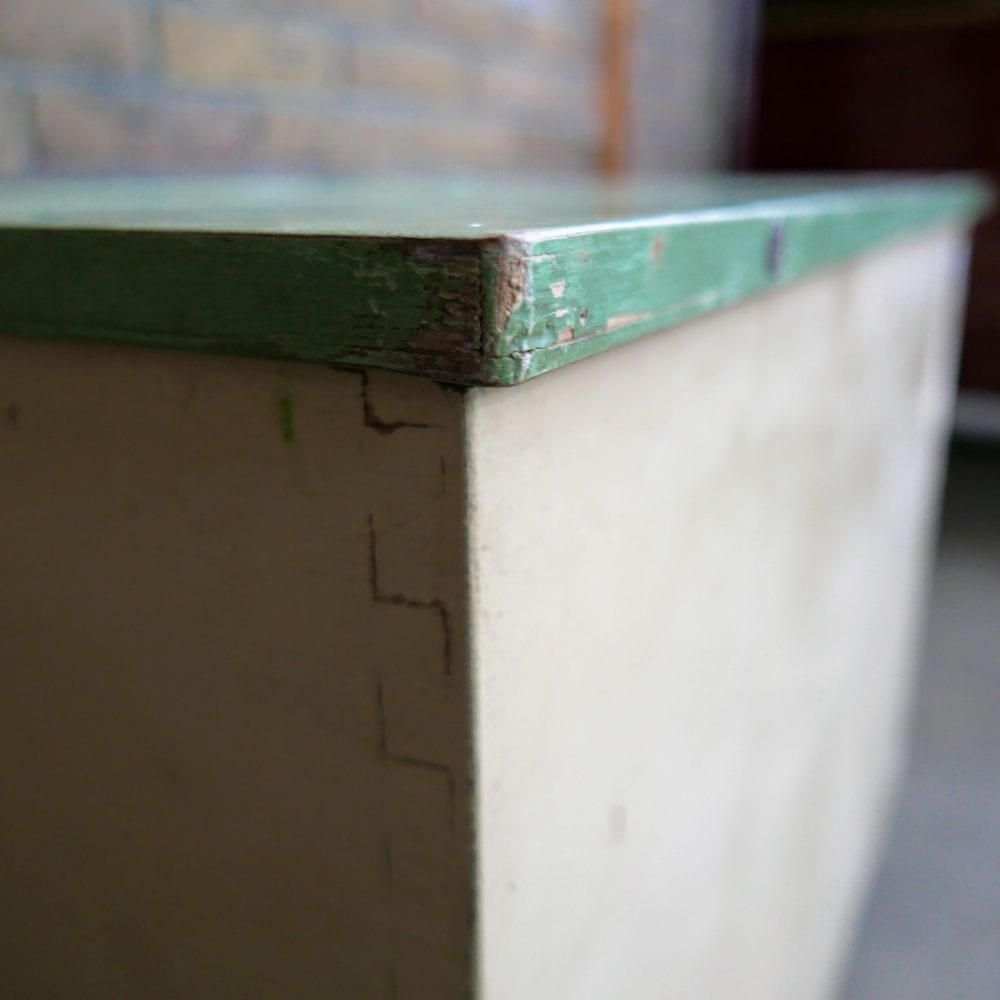 Crème-groene kist