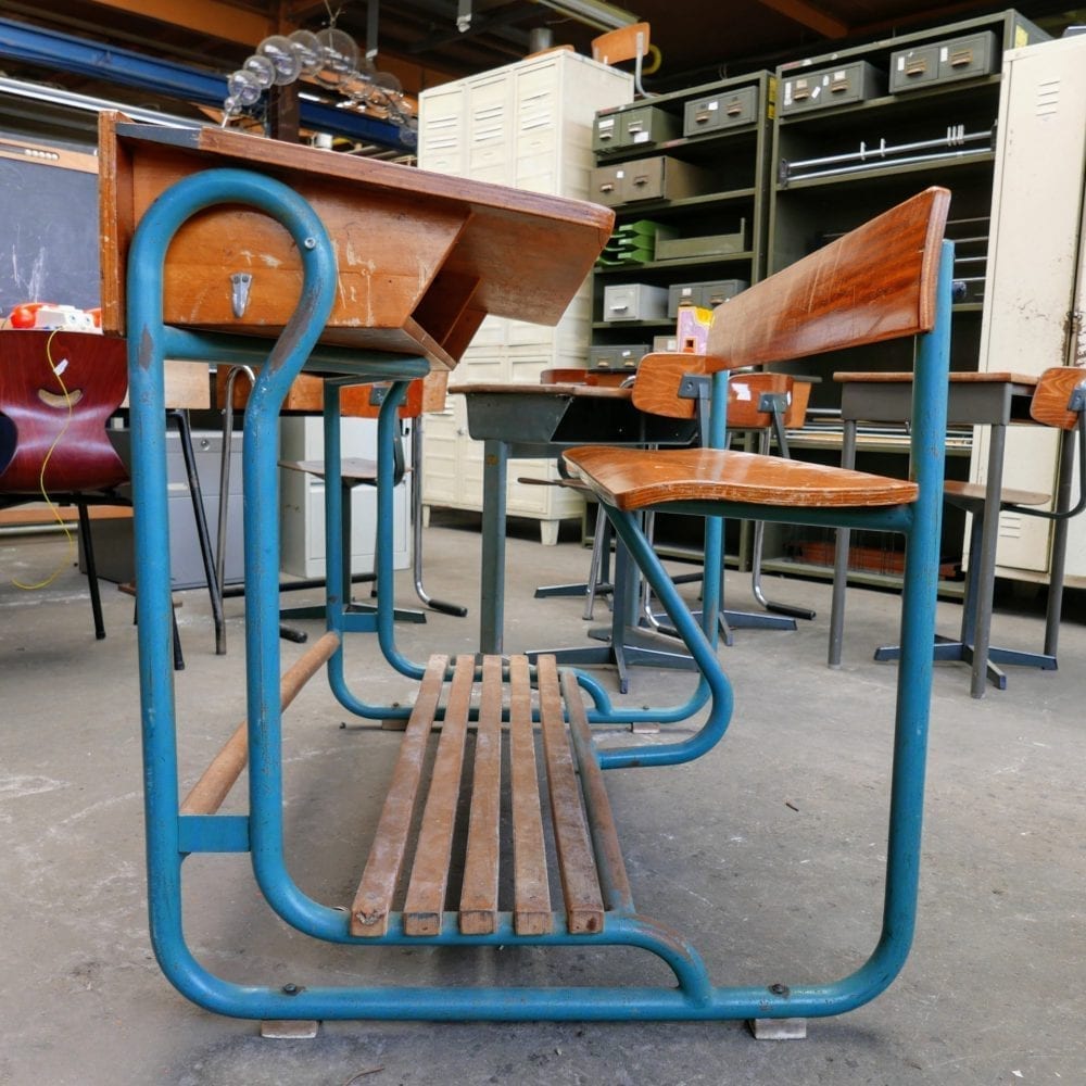 metalen schoolbank