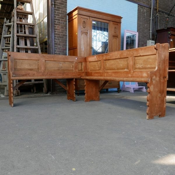 Houten hoekbank