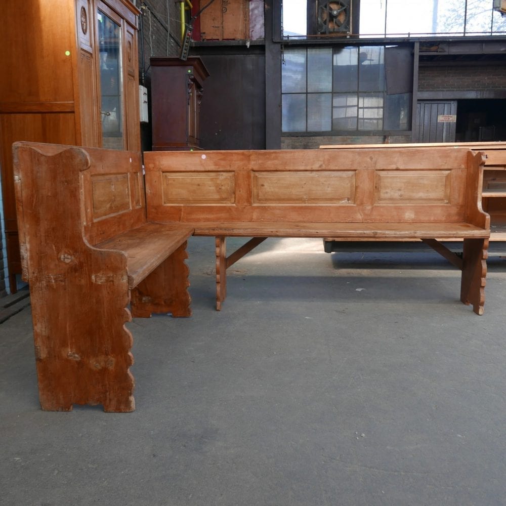 Houten hoekbank