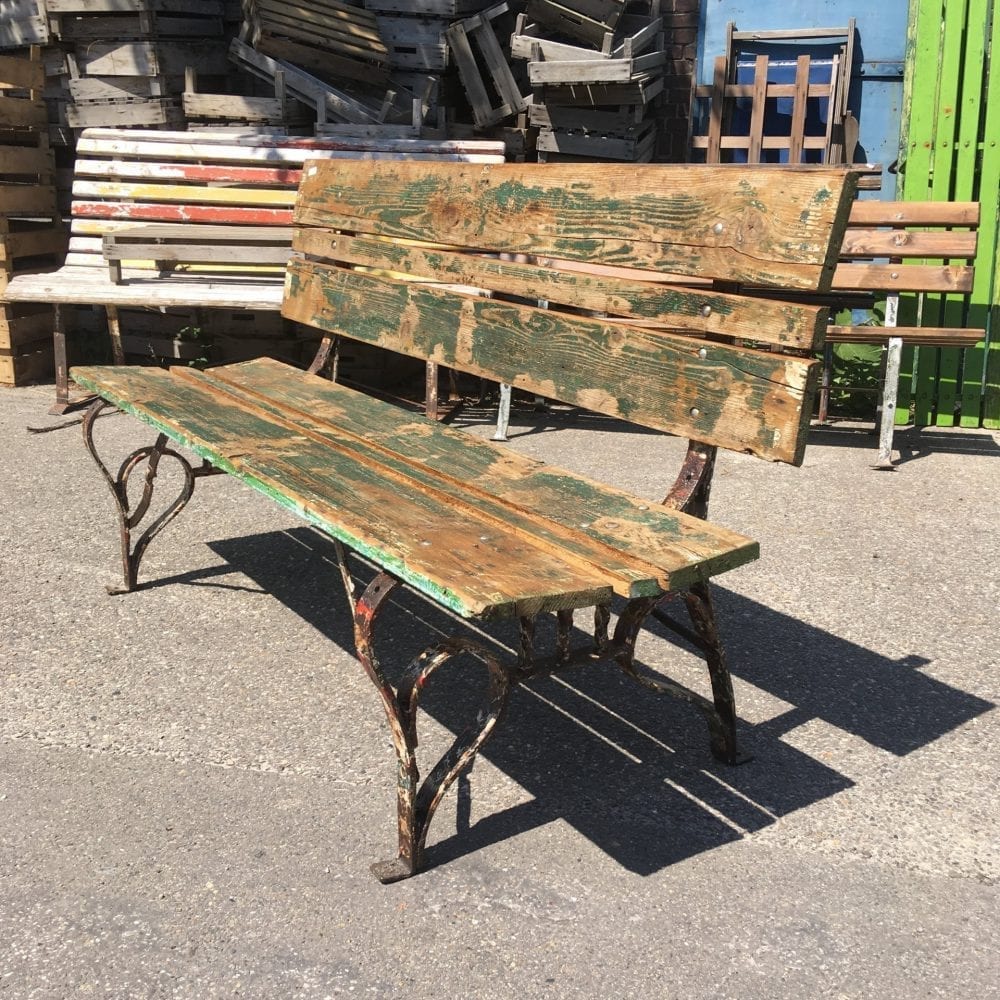 Brocante houten tuinbank