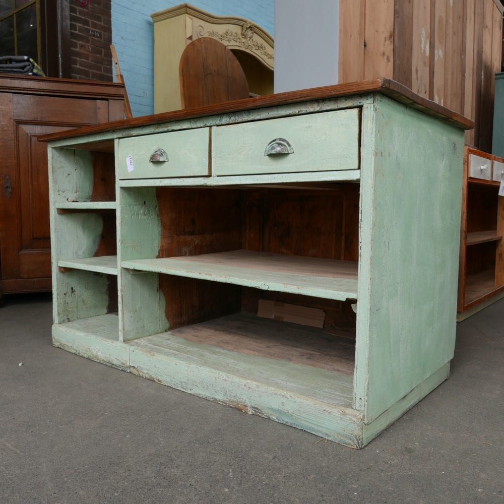 Mintgroene toonbank