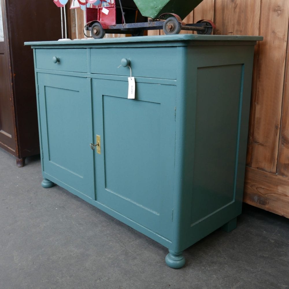 Blauwe commode