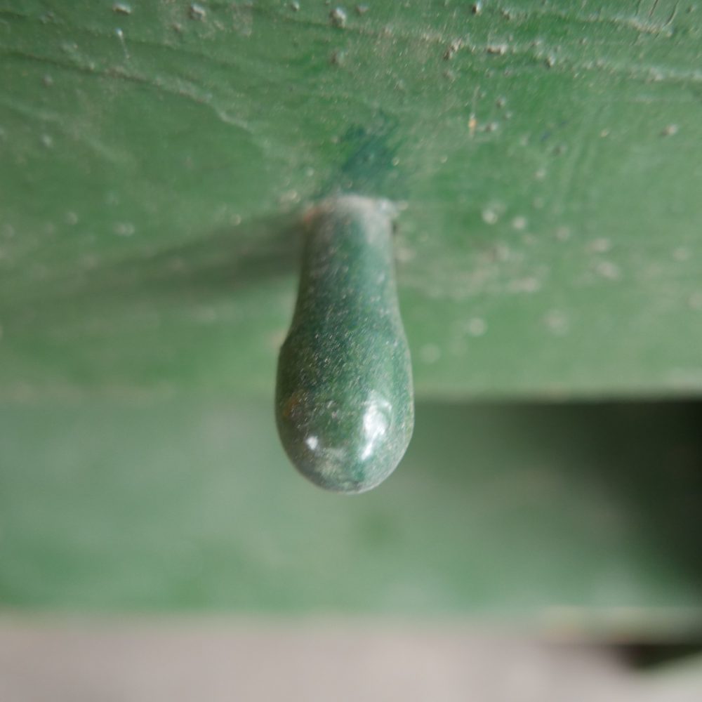 Houten groene keukenkast