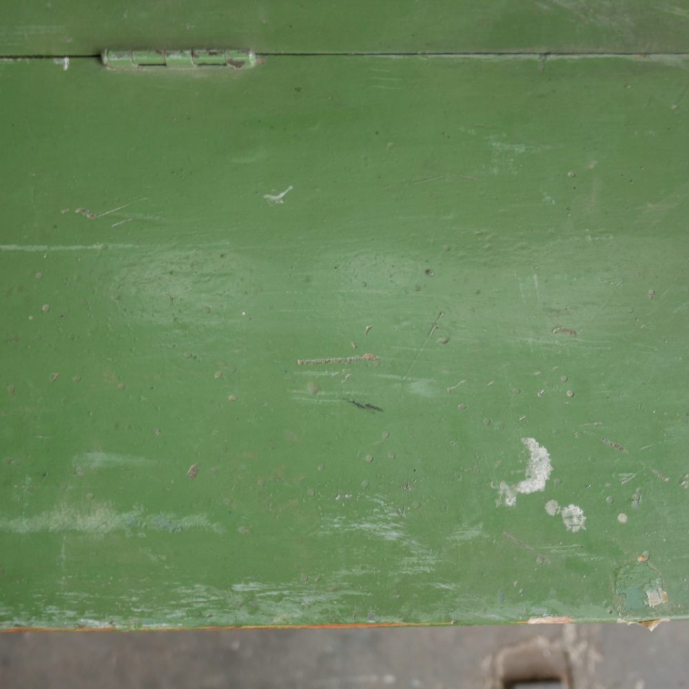 Groene houten klepbank - Afbeelding 7