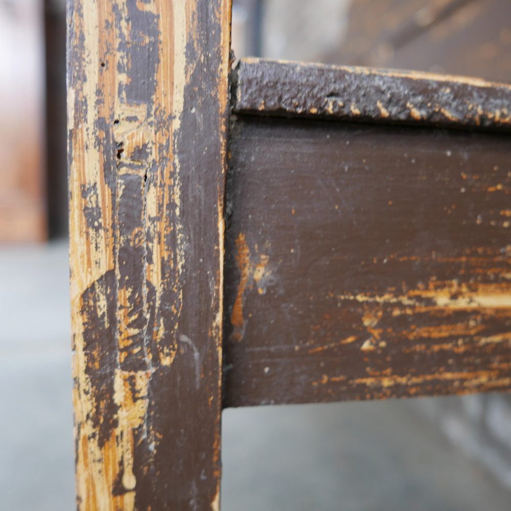 Bruine houten bank - Afbeelding 4
