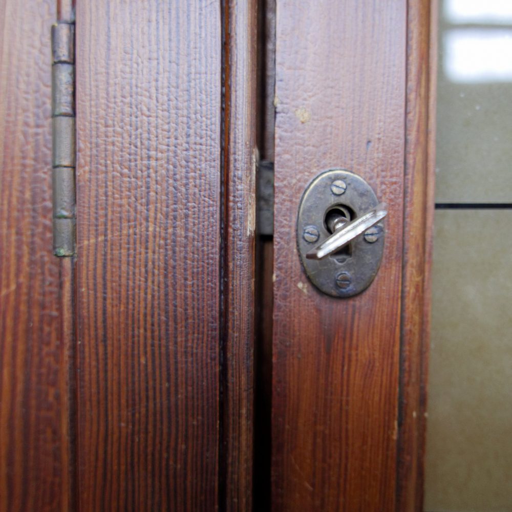 Vintage houten schoolkast - Afbeelding 7
