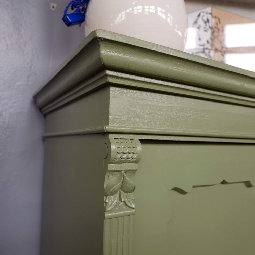 Groene houten linnenkast - Afbeelding 5