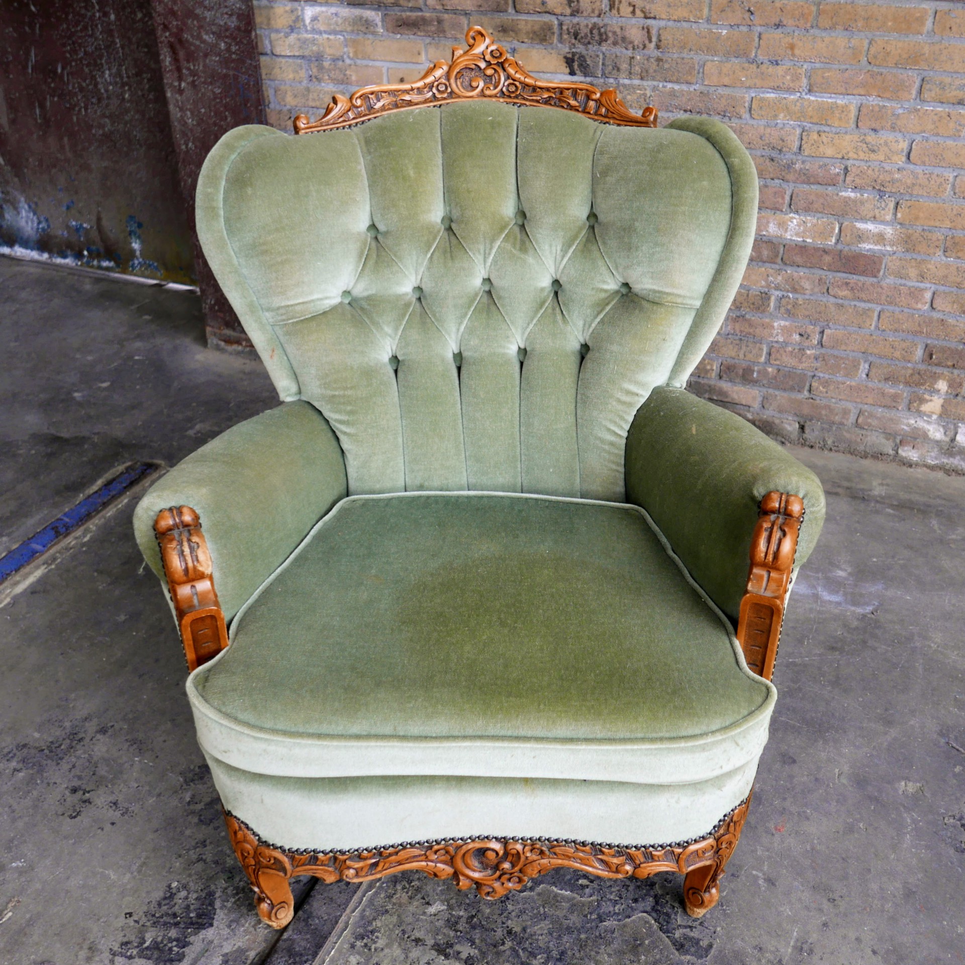 regionaal pak Verzoekschrift Groene barok fauteuil » Van Dijk & Ko