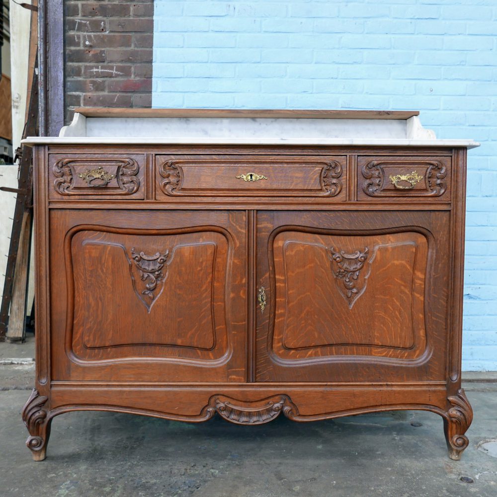 Frans houten badkamer meubel commode