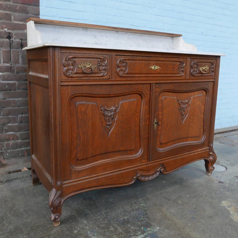 Frans houten badkamer meubel commode