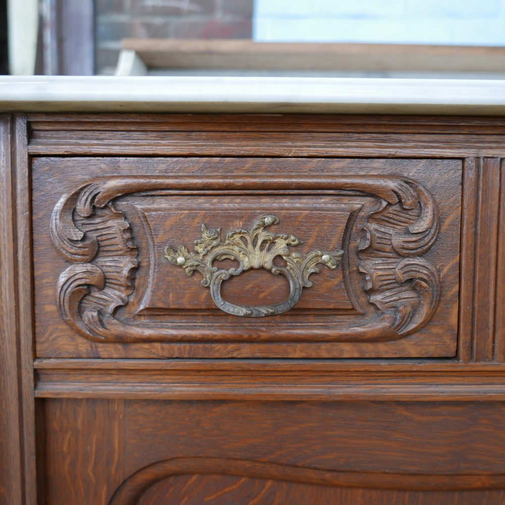 Frans houten badkamer meubel commode