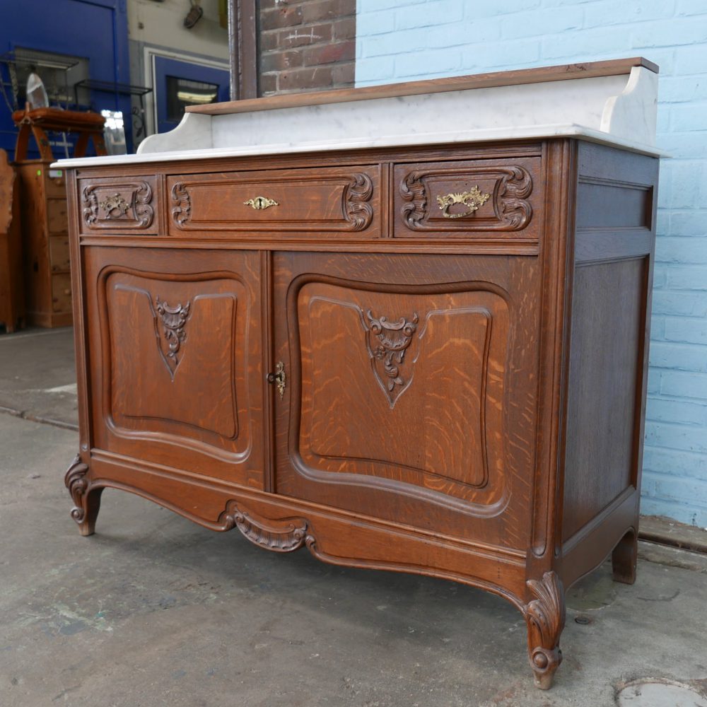 Frans houten badkamer meubel commode