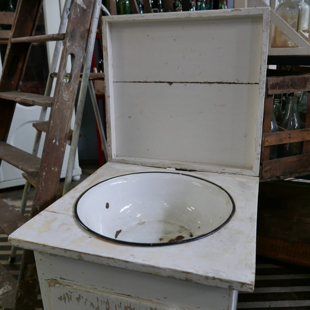 Brocante wastafel meubel