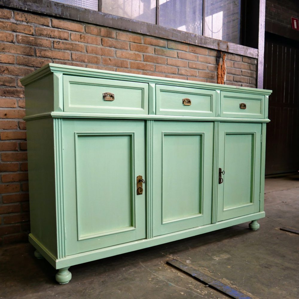 Mintgroen dressoir commode