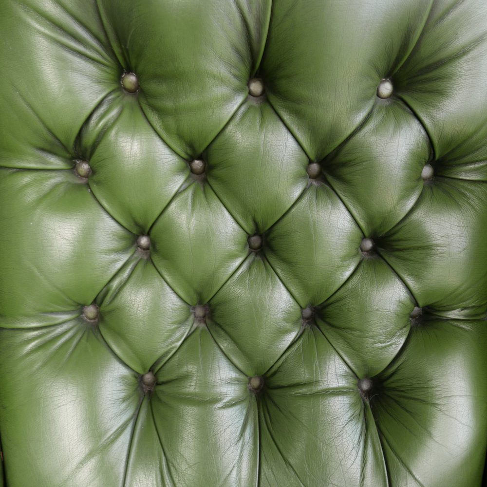 Groen leren fauteuil