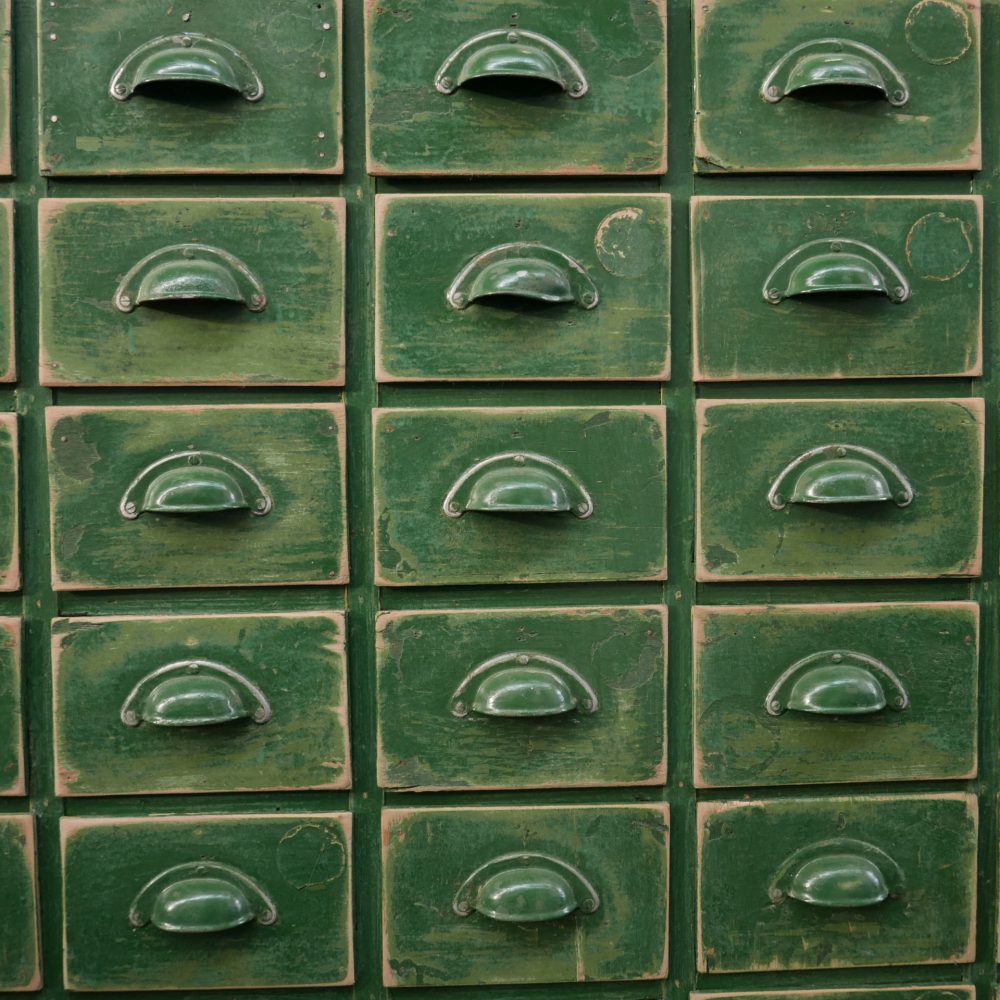 Groene ladekast