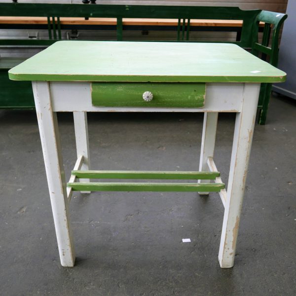 Groen-witte eettafel