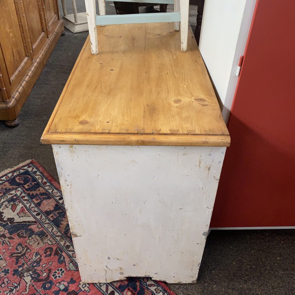 Brocante blauwe commode