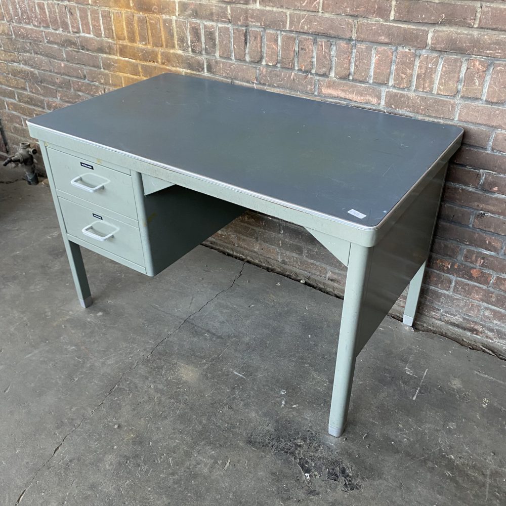 Vintage metalen bureau kinderbureau