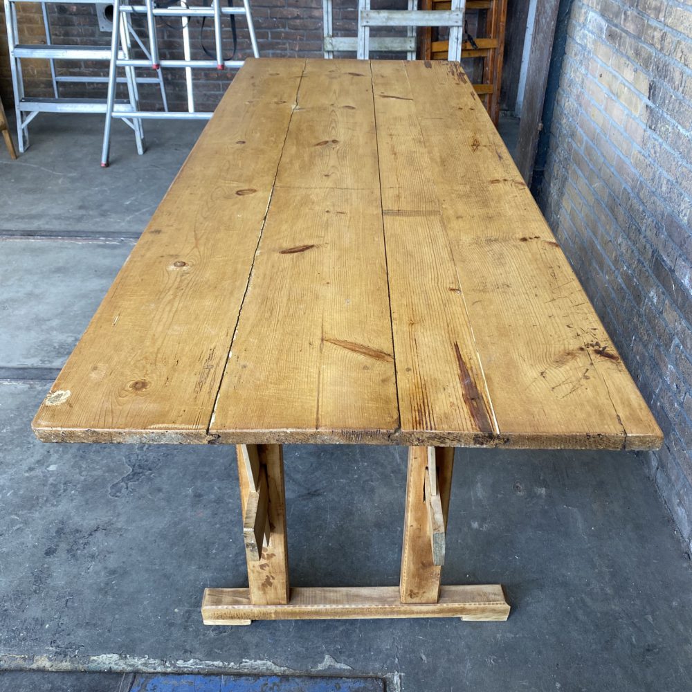 Houten werktafel eettafel