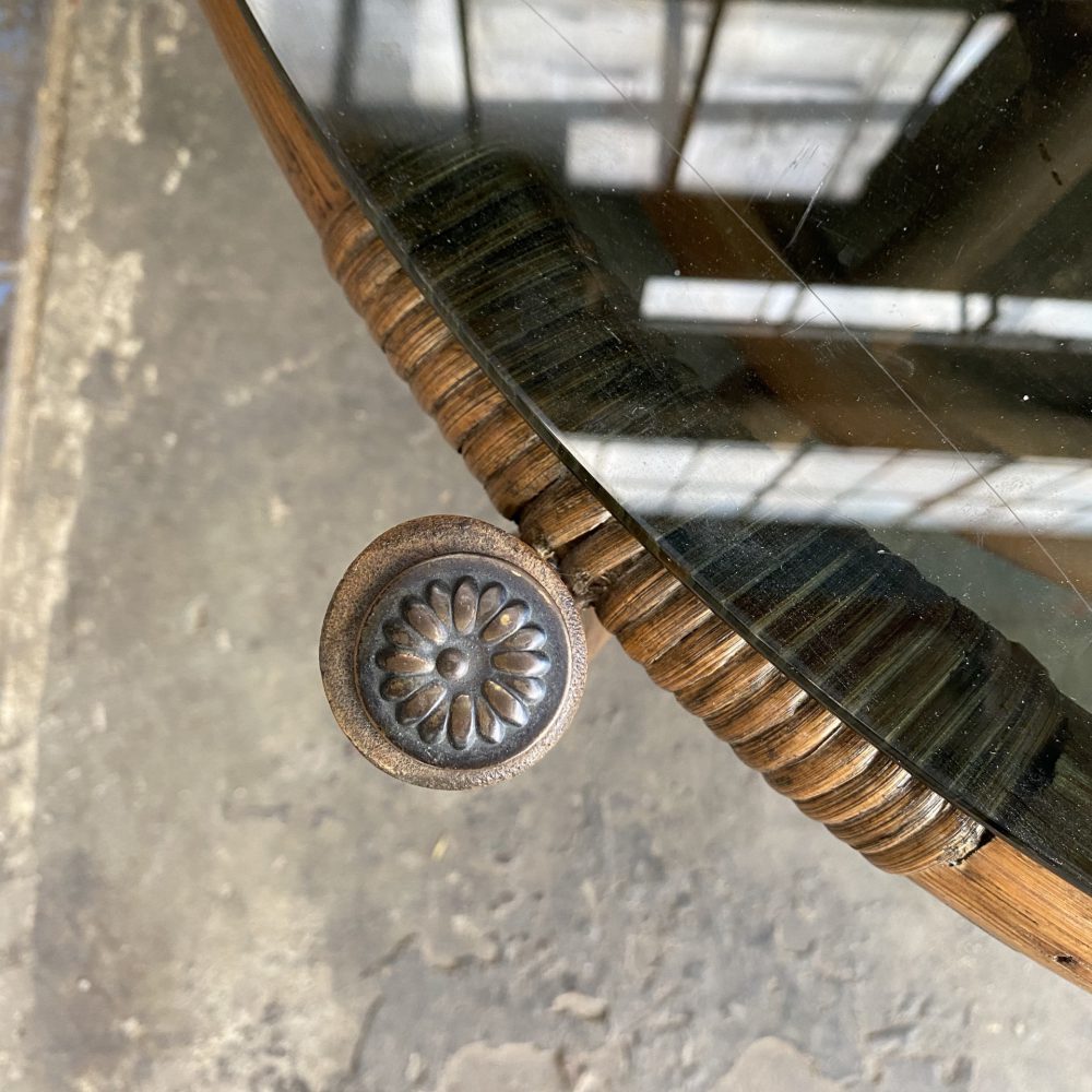 Retro rotan salontafel