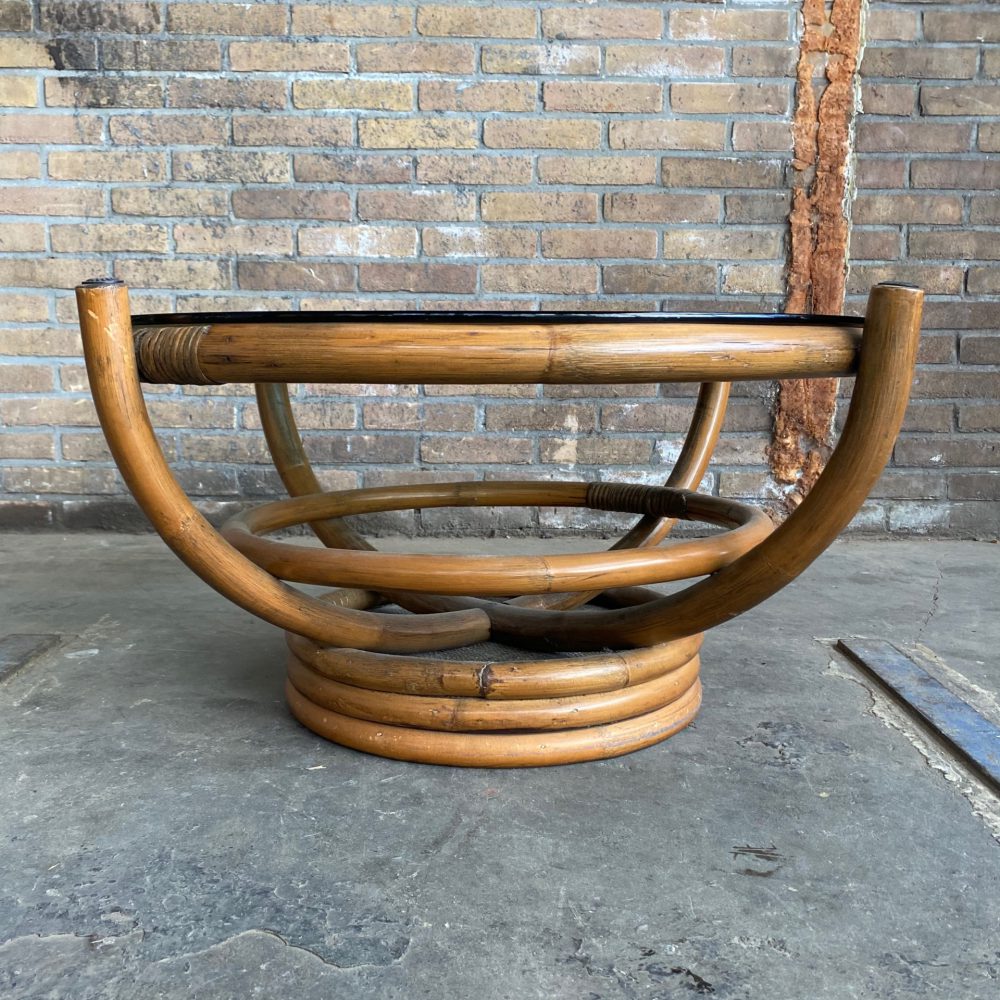 Retro rotan salontafel