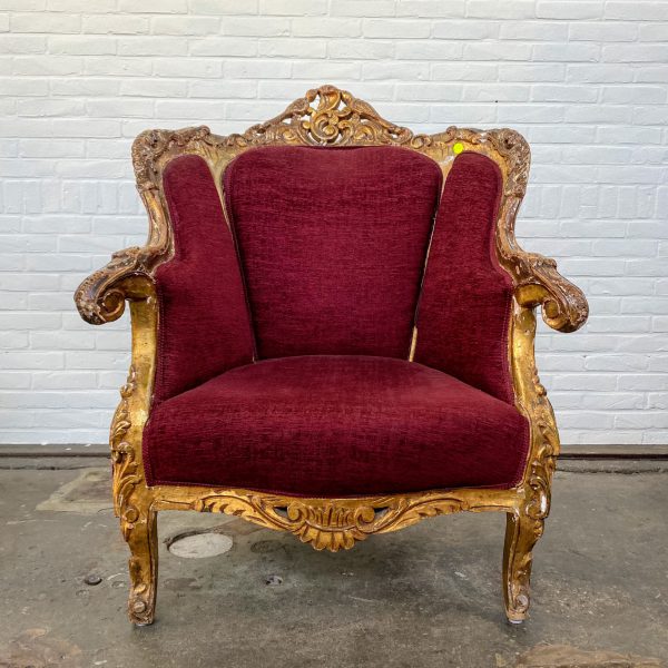 Barok gouden fauteuil