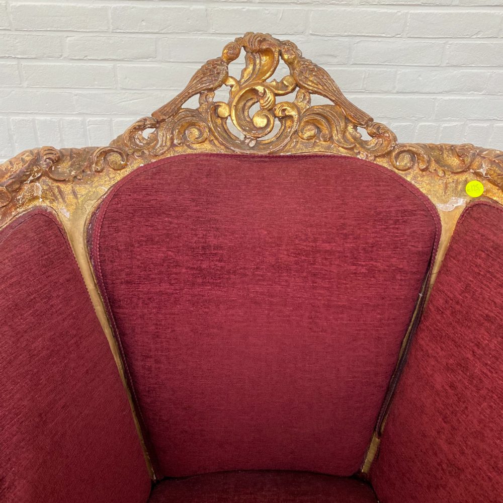 Barok gouden fauteuil