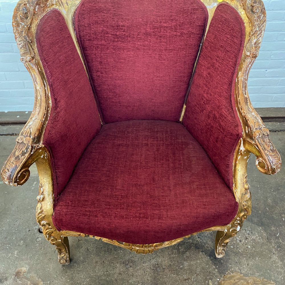 Barok gouden fauteuil