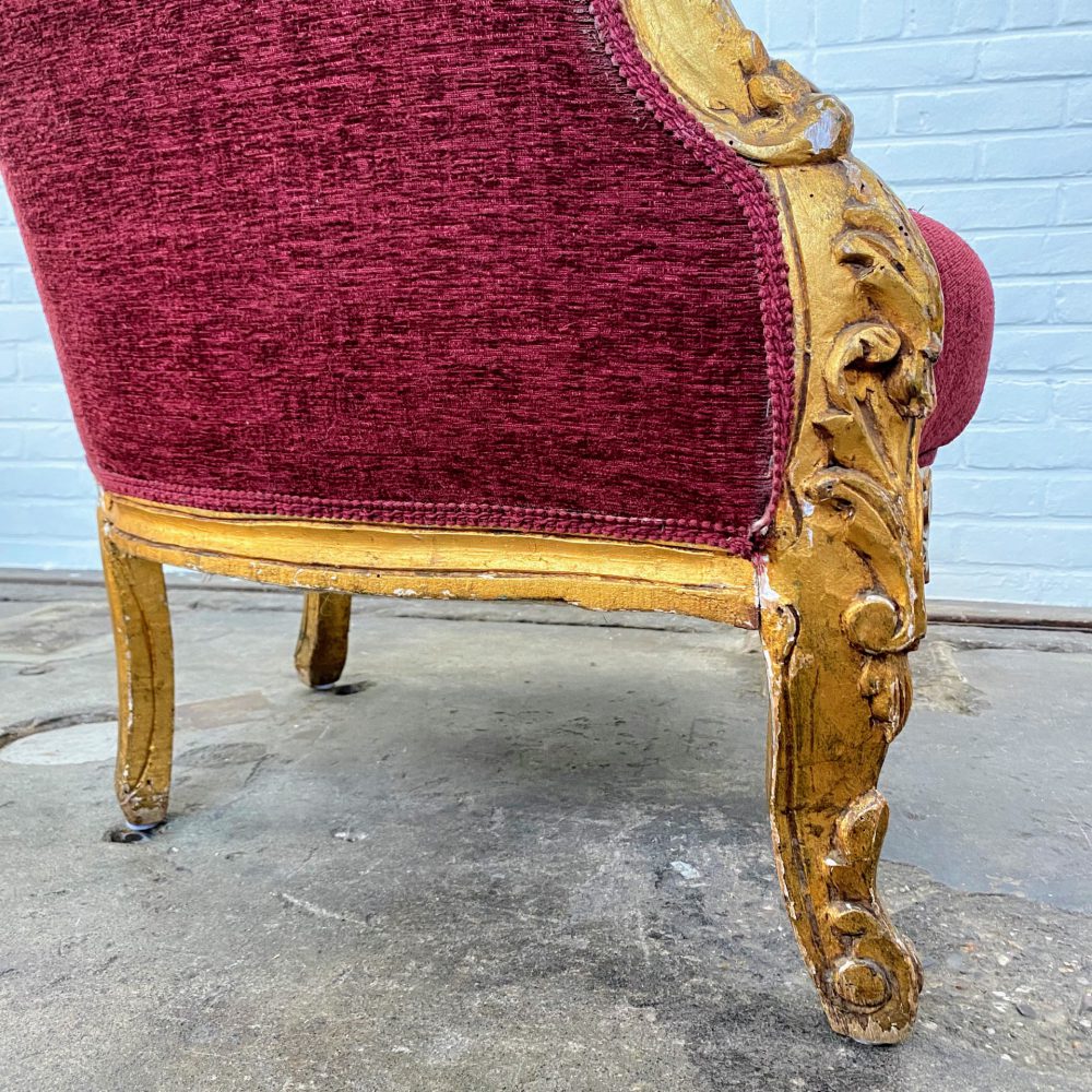 Barok gouden fauteuil