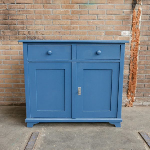 Blauwe commode