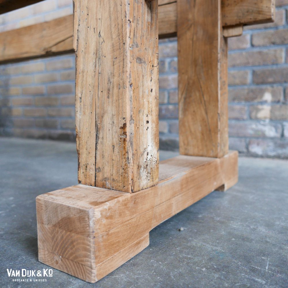vintage houten werktafel