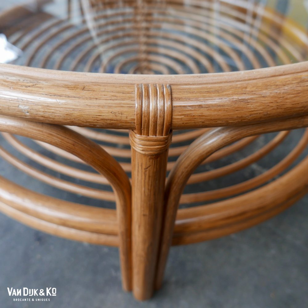 vintage rotan salontafel