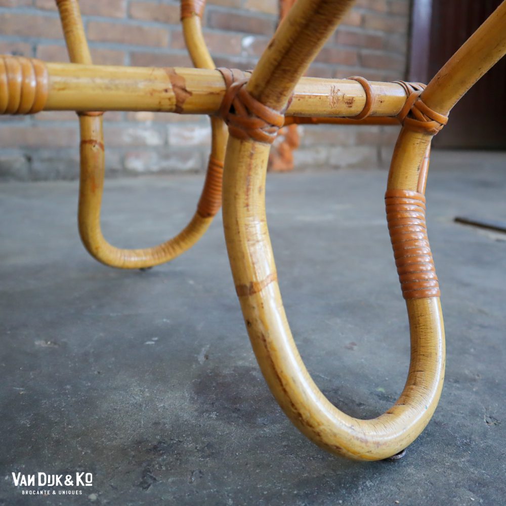 Vintage rotan salontafel - Afbeelding 9