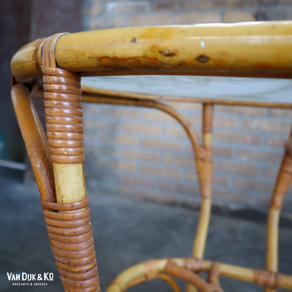 Vintage rotan salontafel - Afbeelding 6