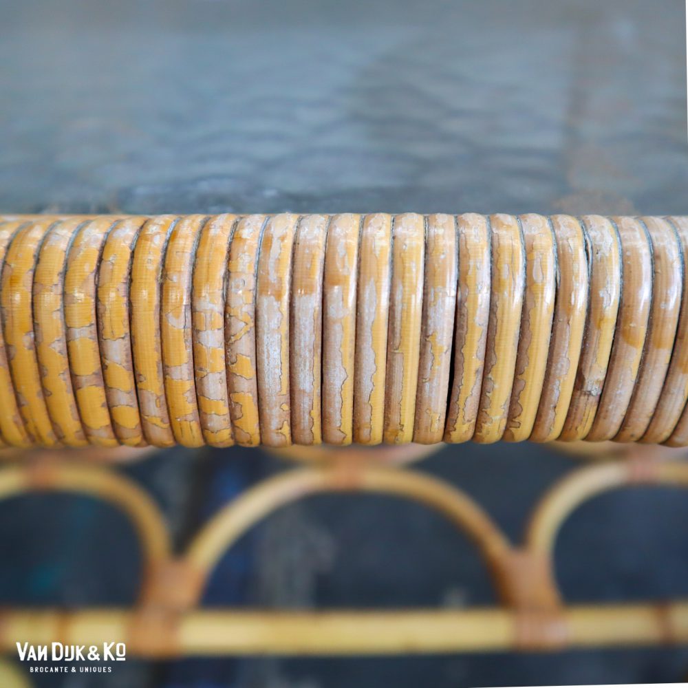 Vintage rotan salontafel - Afbeelding 8